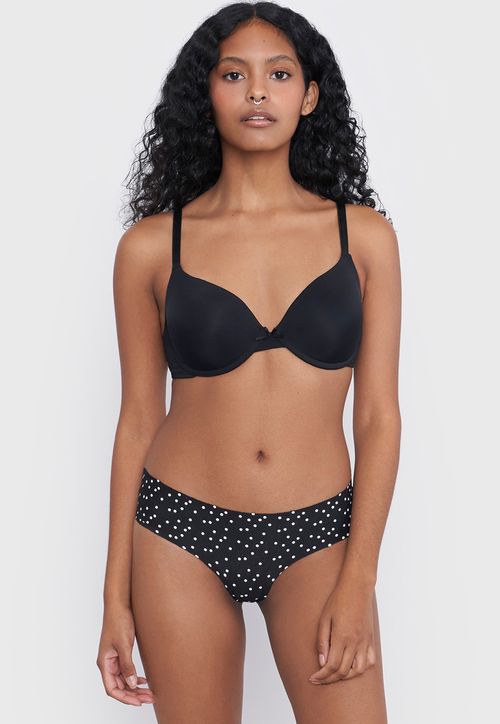 Calzón Mujer Pantaleta Print Negro Cotton