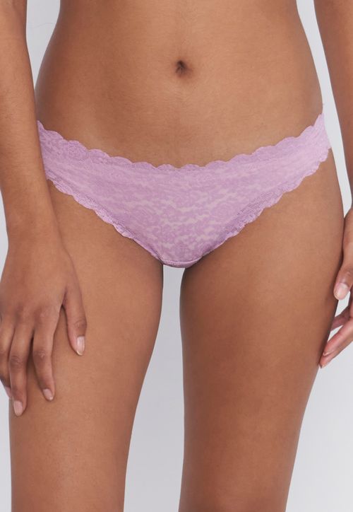 Calzón Mujer Encaje Malva Bikini