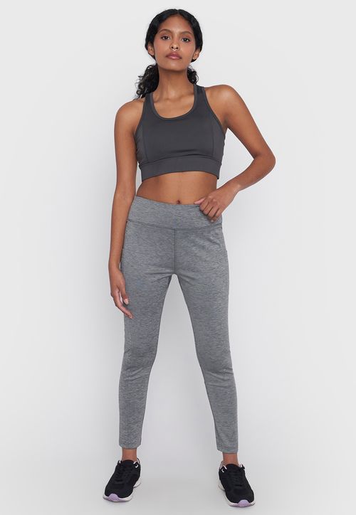 Calza Mujer Deportiva Fullprint Gris Melange