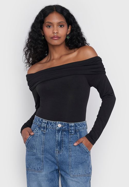 Body Mujer M/L Off Shoulder Negro