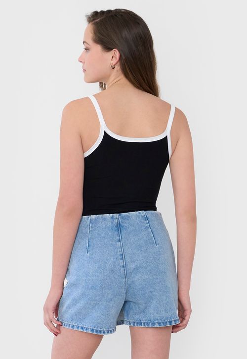 Body Mujer Pabilo Pipping Negro