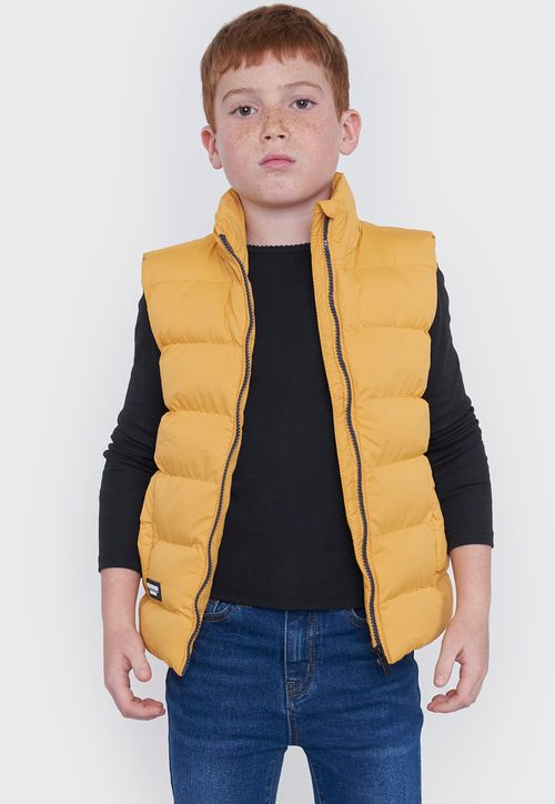 Parka Kids Sin Mangas Mostaza