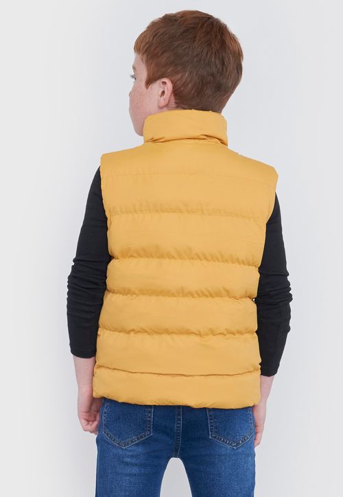 Parka Kids Sin Mangas Mostaza