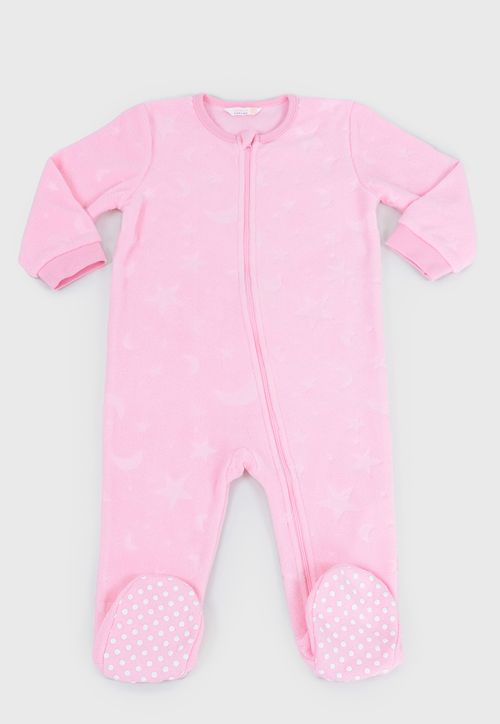 Pijama Bebé Manga Larga Rosado