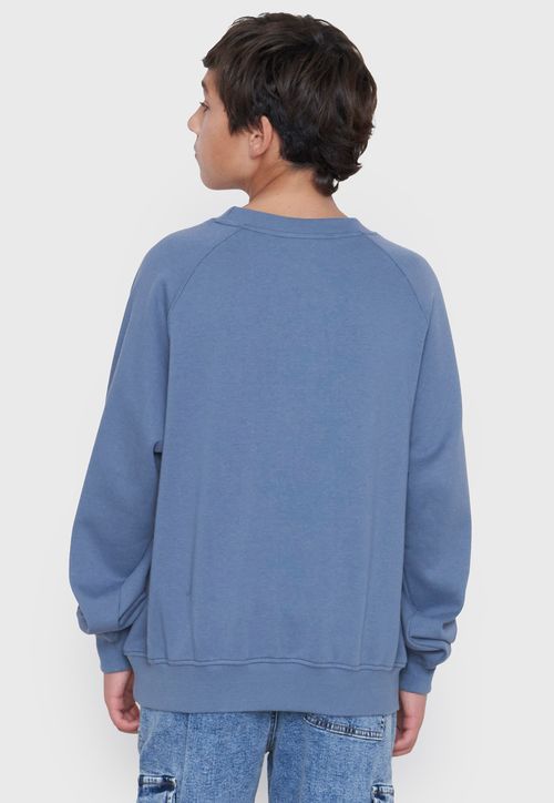 Poleron Niño Teen Cuello Redondo Azul I